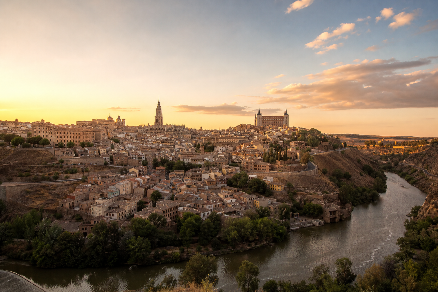 Vista panorámica del casco histórico de Toledo